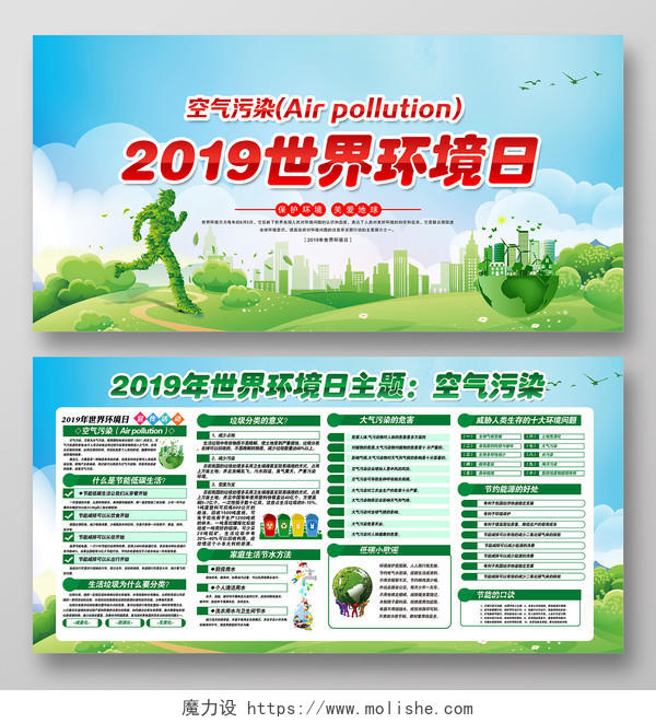 2019世界环境日保护环境宣传栏展板